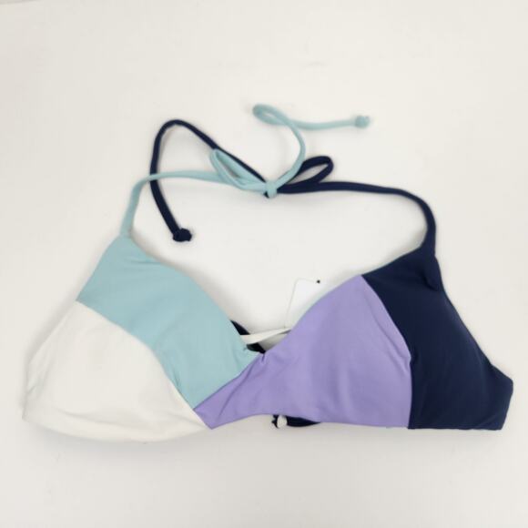 L*Space Sea Glass Bikini Top Blue Purple White Size Small NWT - Picture 2 of 5